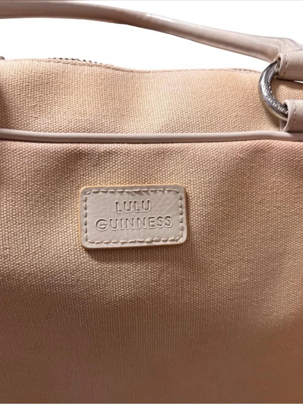 Vintage Lulu Guinness Pink Mosaic Rose Satchel
